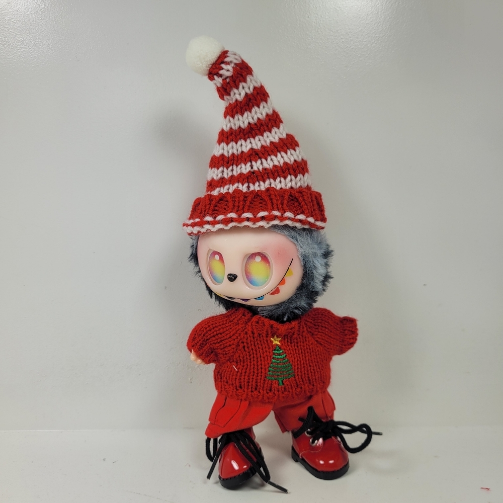 Festive Striped Hat & Holliday Tree Sweater